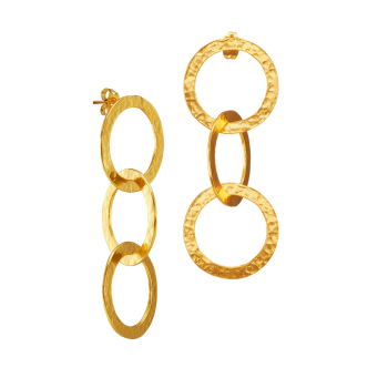 Earring made from brass, goldplated